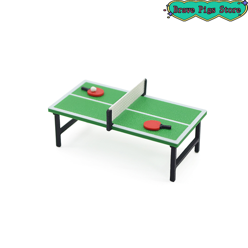 1:12 Miniature Table Tennis Ra - Table Tennis Paddle Set ulasan dan harga