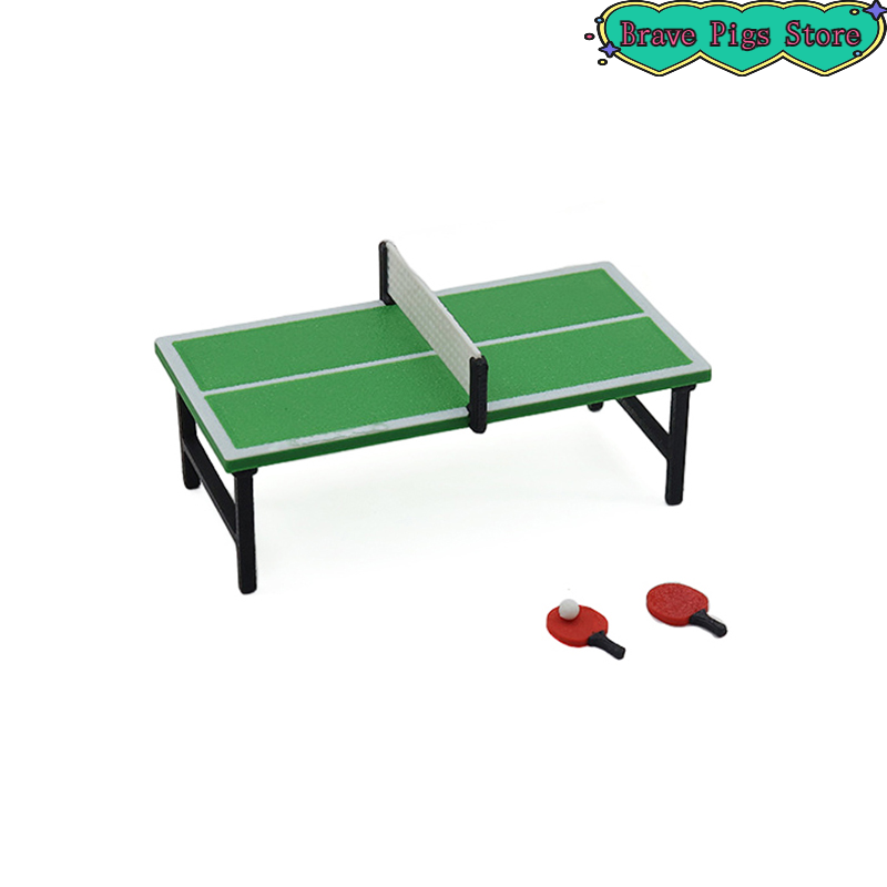 1:12 Miniature Table Tennis Ra - Table Tennis Paddle Set ulasan dan harga