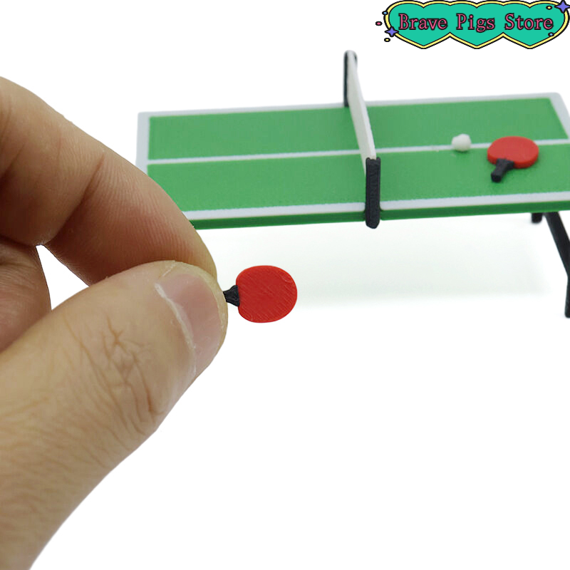 1:12 Miniature Table Tennis Ra - Table Tennis Paddle Set ulasan dan harga